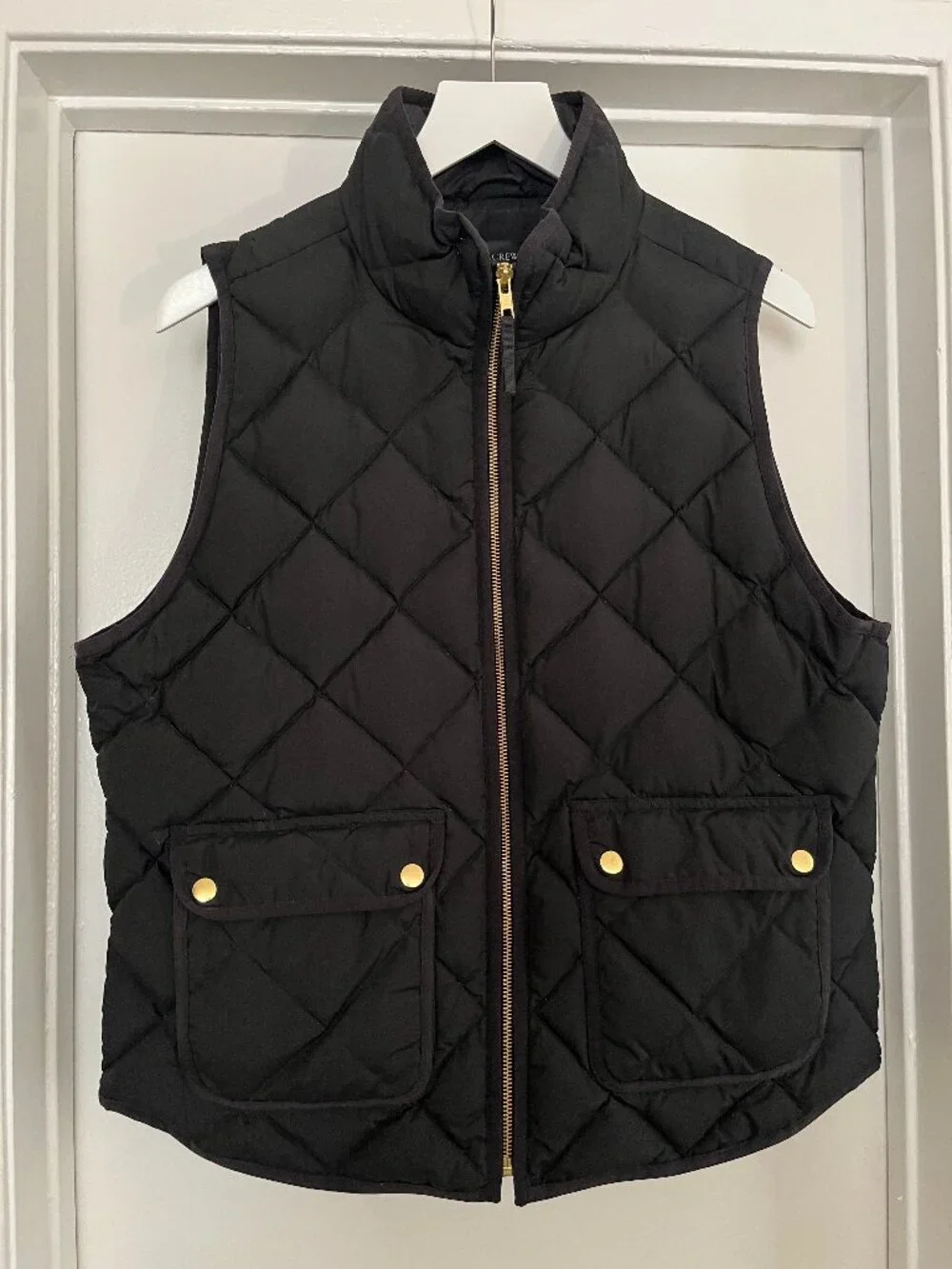 J.Crew Excursion Quilted Puffer Vest Black - Women's L